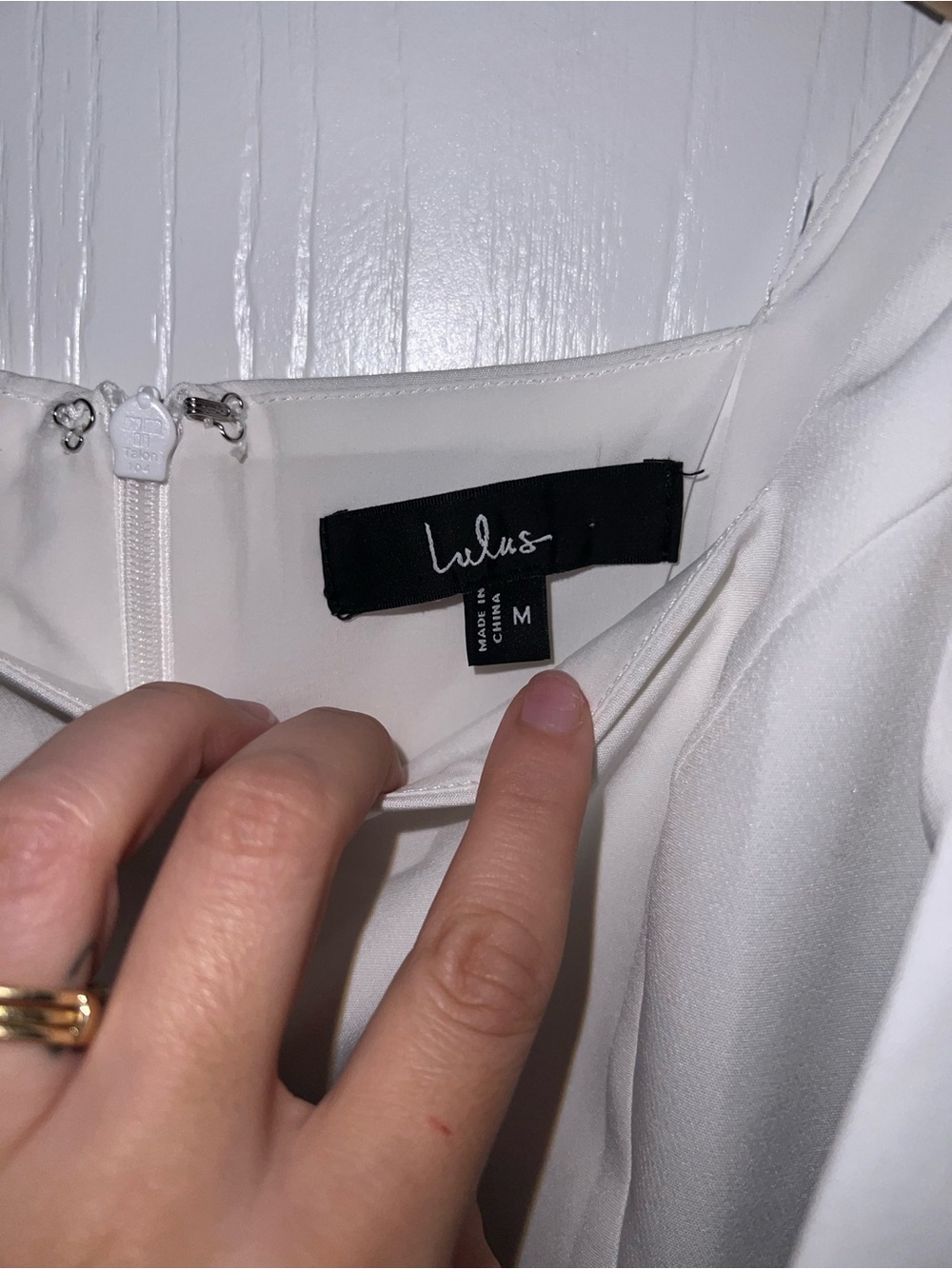 Lulu's White Square-Neck Mini Dress with Tie Straps - Picture 5 of 6